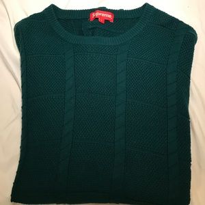 Supreme green knitted sweater